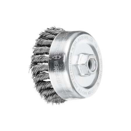 Pferd 82523P P.O.P. 4in Knot Wire Cup Brush .023 CS Wire, 5/8-11 Thread ext. 82523P-PFERD